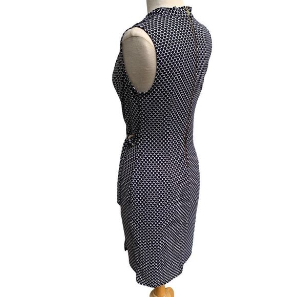 Ann Taylor Sleeveless Wrap Dress - XS - Black White Geometric Print - Picture 4 of 16